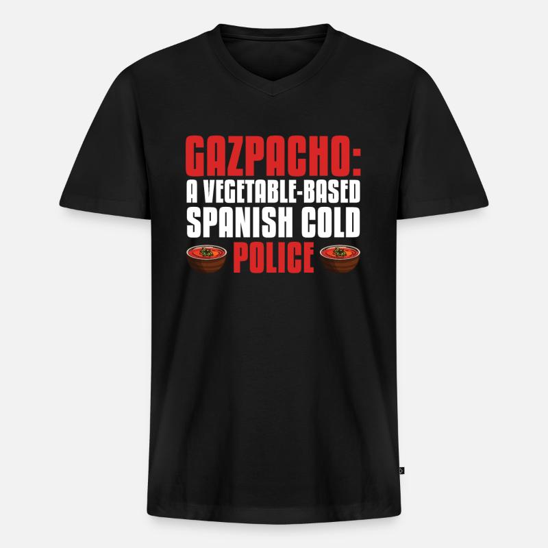 Gazpacho - Männer Premium Bio T-Shirt mit V-Ausschnitt - Schwarz