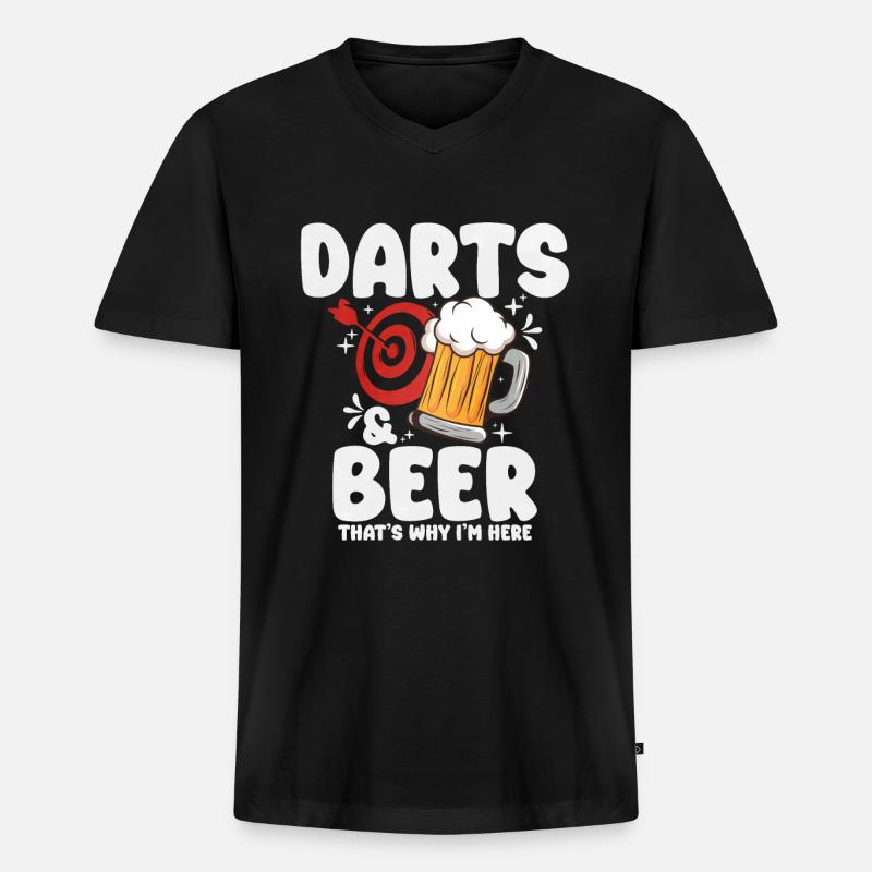 Darts - Männer Premium Bio T-Shirt mit V-Ausschnitt - Schwarz