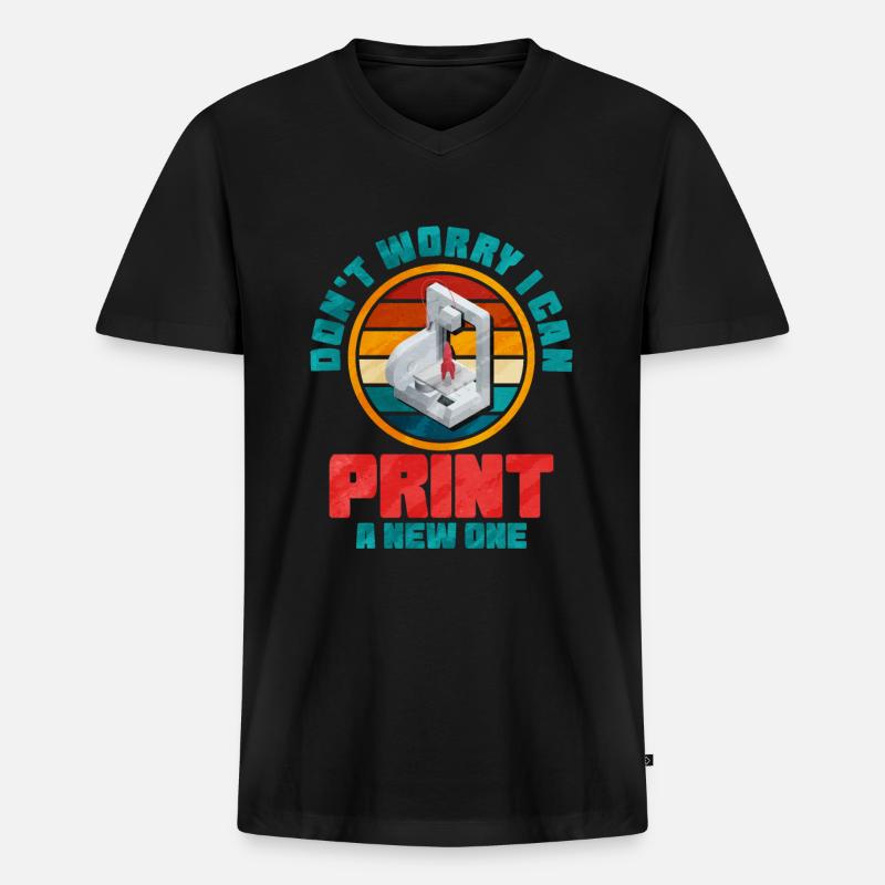 3d printing - Männer Premium Bio T-Shirt mit V-Ausschnitt - Schwarz