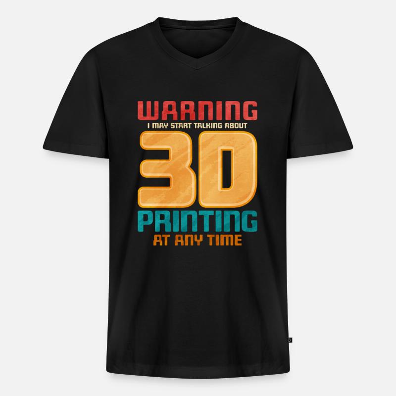 3d printing - Männer Premium Bio T-Shirt mit V-Ausschnitt - Schwarz