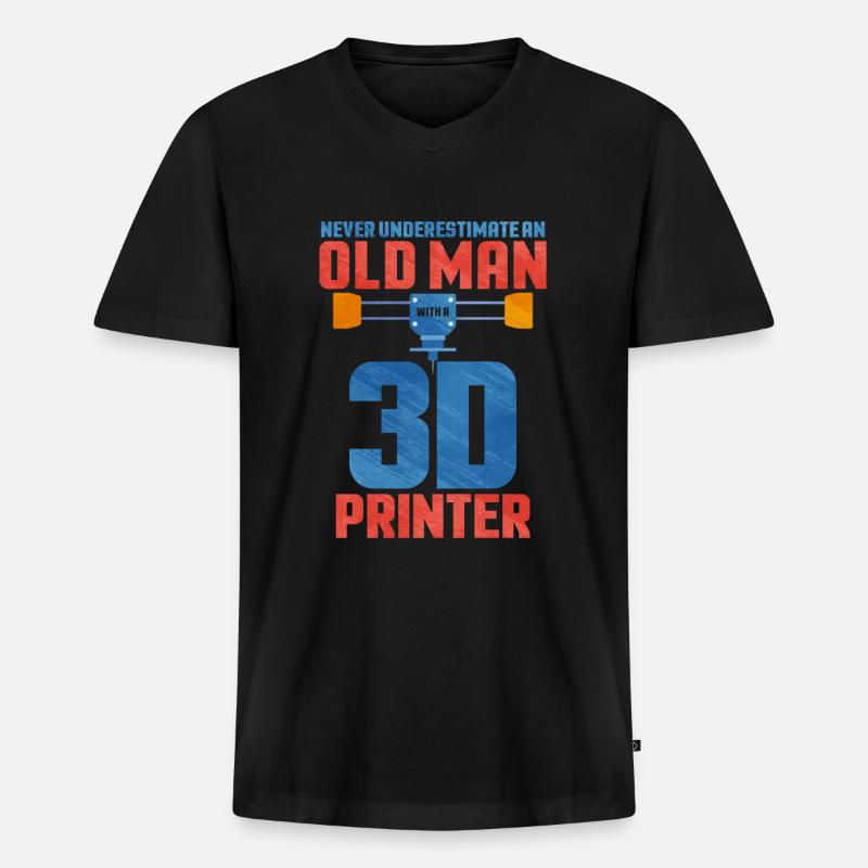 3d printing - Männer Premium Bio T-Shirt mit V-Ausschnitt - Schwarz