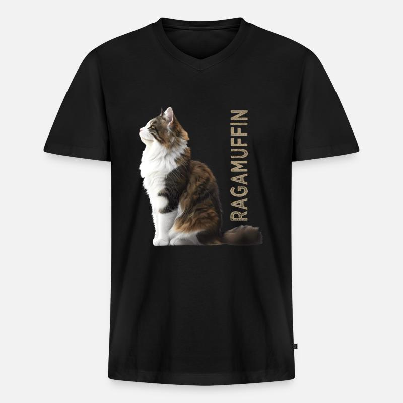 Ragamuffin - Männer Premium Bio T-Shirt mit V-Ausschnitt - Schwarz