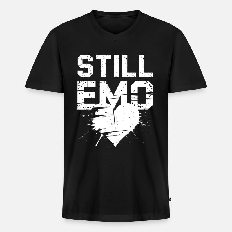 Still Emo! Emo Goth Alternative - Men's Premium Organic T-shirt with V-neck - black