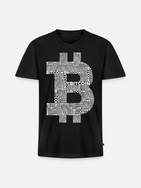 Bitcoin - Men's Premium Organic T-shirt with V-neck - black