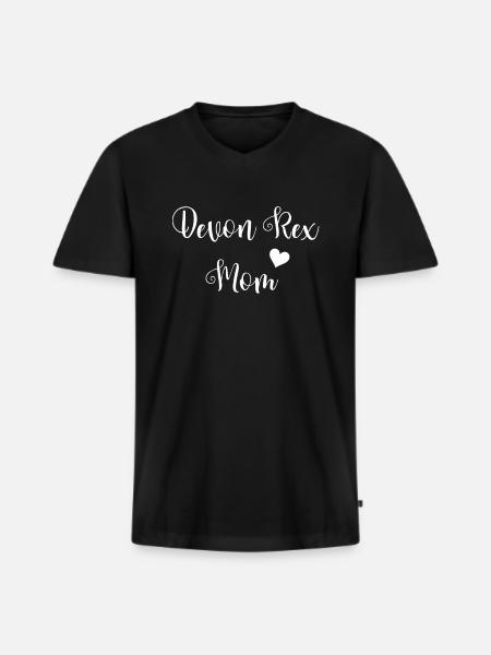 Devon Rex - T-shirt encolure en V Premium bio Homme - noir