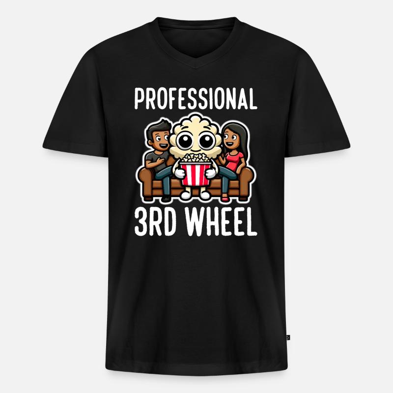 PROFESSIONELLES DRITTES RAD - GESCHENK - Männer Premium Bio T-Shirt mit V-Ausschnitt - Schwarz