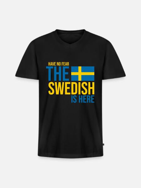 Sweden Swedish - Men's Premium Organic T-shirt with V-neck - black