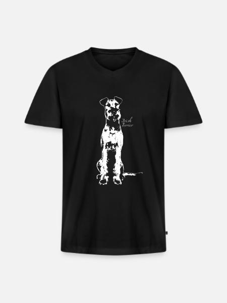 Irish Terrier - Men's Premium Organic T-shirt with V-neck - black