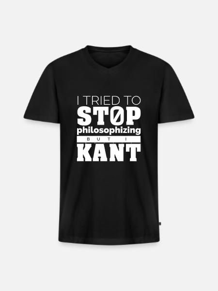 Philosophy Kant Shirt - Men's Premium Organic T-shirt with V-neck - black