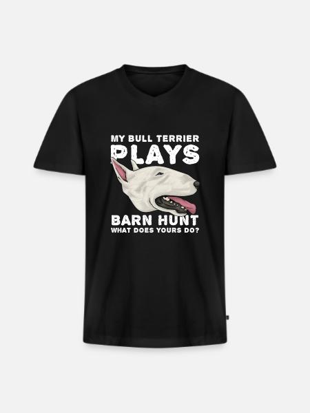 Bull Terrier - T-shirt encolure en V Premium bio Homme - noir