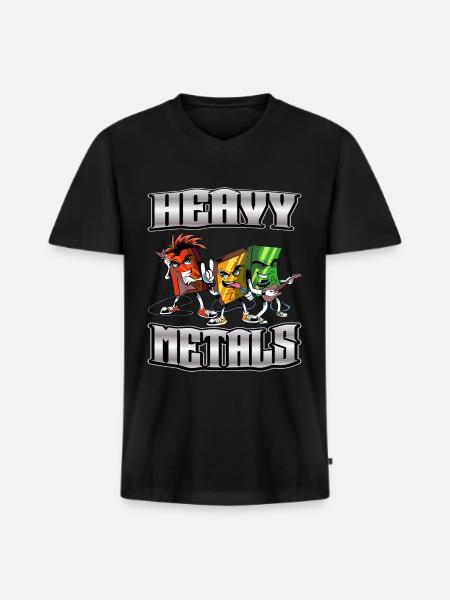 Nerd Science Geek - Men's Premium Organic T-shirt with V-neck - black