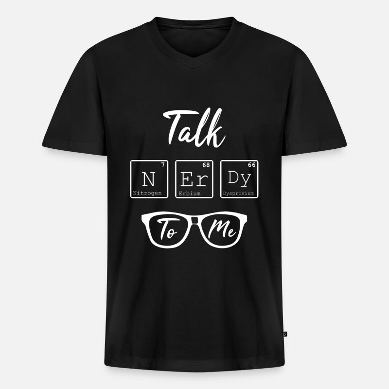 Nerd Lustiger Spruch Chemiker - Männer Premium Bio T-Shirt mit V-Ausschnitt - Schwarz
