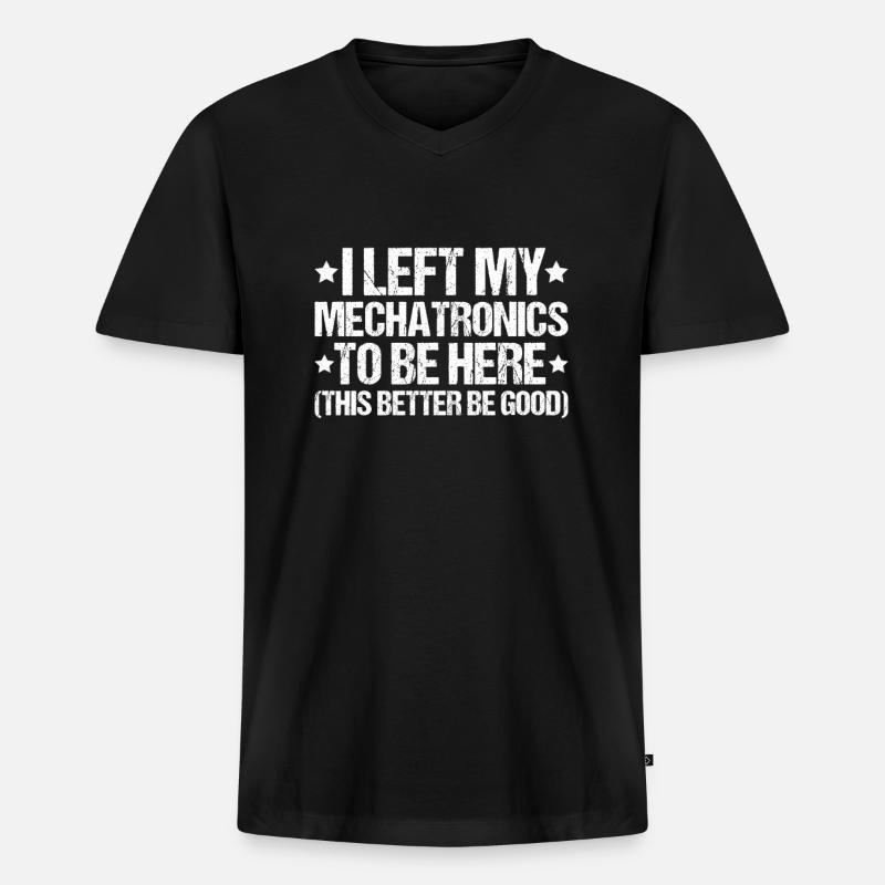 Mechatroniker Mechatronik Mechatronics Engineer - Männer Premium Bio T-Shirt mit V-Ausschnitt - Schwarz