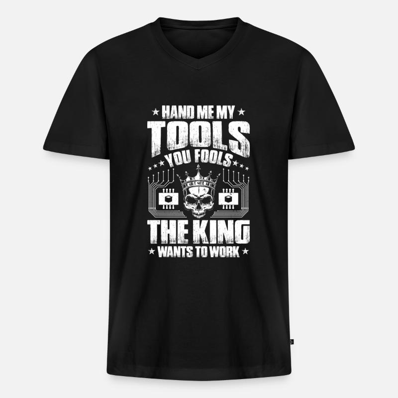 Mechatroniker Mechatronik Mechatronics Engineer - Männer Premium Bio T-Shirt mit V-Ausschnitt - Schwarz
