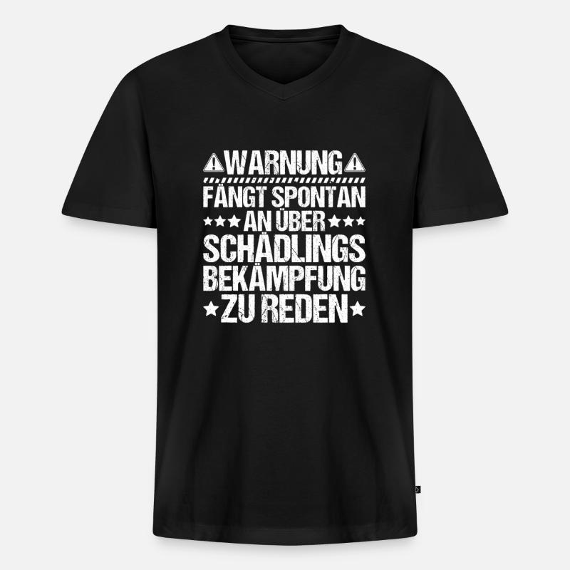 Schädlingsbekämpfer Kammerjäger Exterminator - Männer Premium Bio T-Shirt mit V-Ausschnitt - Schwarz