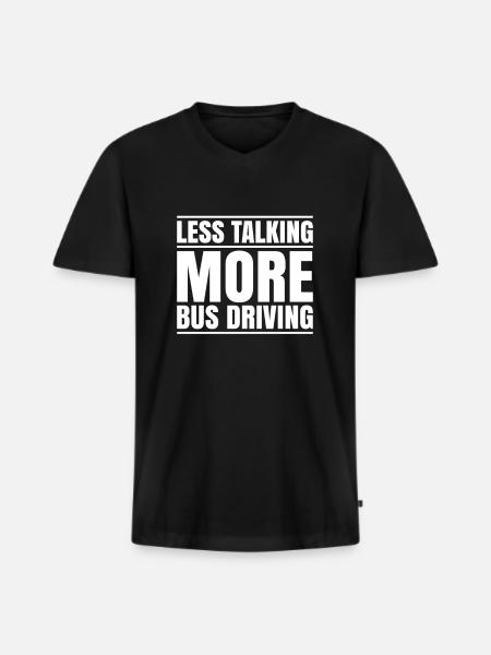 Busfahrer Bus Driver Busman Schulbusfahrer - Männer Premium Bio T-Shirt mit V-Ausschnitt - Schwarz