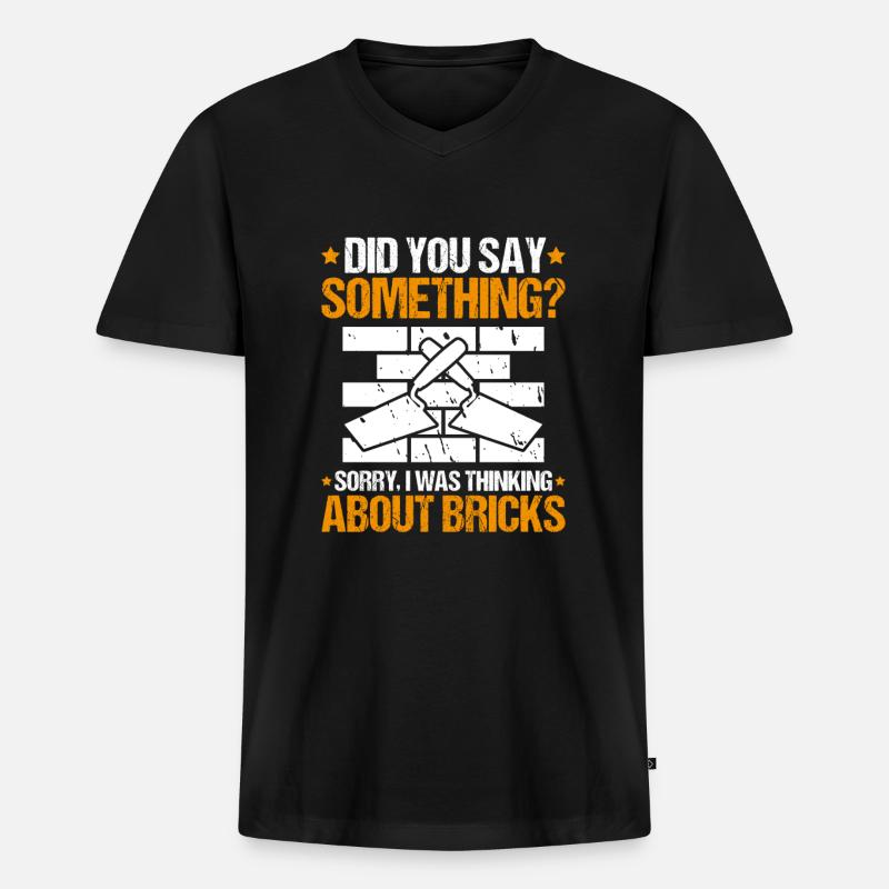 Master Masonry Masonry Bricklayer Mason - Men's Premium Organic T-shirt with V-neck - black