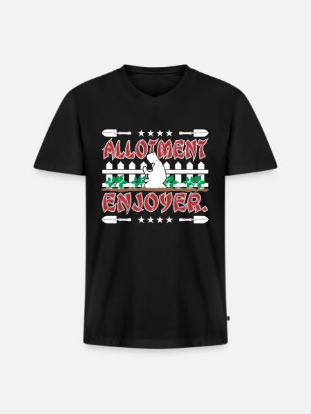 Kleingärtner. - Männer Premium Bio T-Shirt mit V-Ausschnitt - Schwarz
