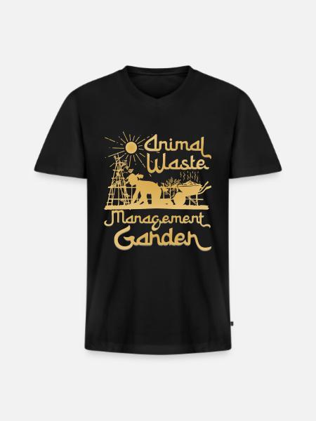 Animal waste management garden - Men's Premium Organic T-shirt with V-neck - black
