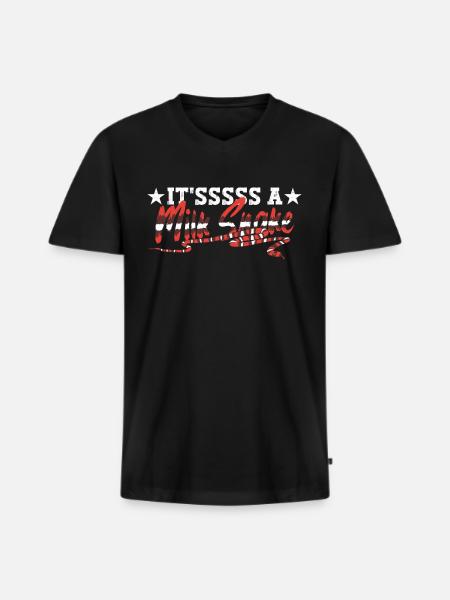 It'sssss a Milk Snake - Men's Premium Organic T-shirt with V-neck - black