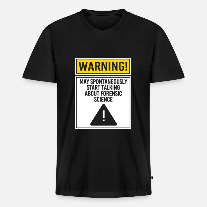 Forensik Forensiker Rechtsmedizin - Männer Premium Bio T-Shirt mit V-Ausschnitt - Schwarz