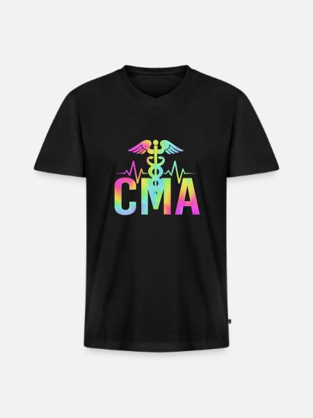Medical Assistant MFA - Men's Premium Organic T-shirt with V-neck - black