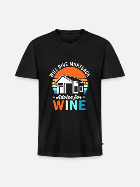Debt Condominium Mortgage - Men's Premium Organic T-shirt with V-neck - black