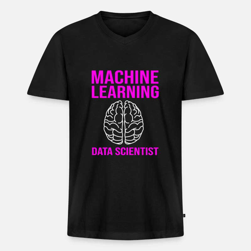 Coder Programmierer GPT - Männer Premium Bio T-Shirt mit V-Ausschnitt - Schwarz