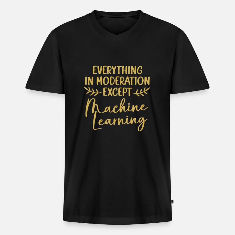 Programmeur codeur GPT - T-shirt encolure en V Premium bio Homme - noir