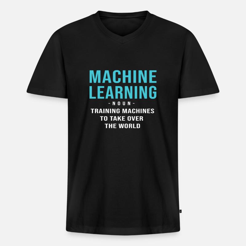 GPT Programmer Coder - Men's Premium Organic T-shirt with V-neck - black