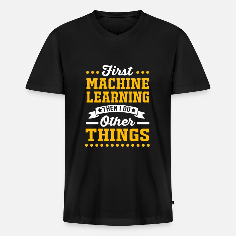 Programmer Coder GPT - Men's Premium Organic T-shirt with V-neck - black