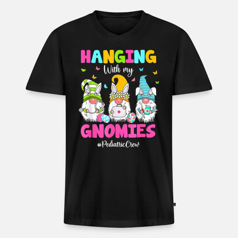 Ostern - Männer Premium Bio T-Shirt mit V-Ausschnitt - Schwarz