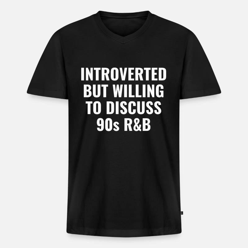 90er Jahre 90s Retro Geschenk - Männer Premium Bio T-Shirt mit V-Ausschnitt - Schwarz