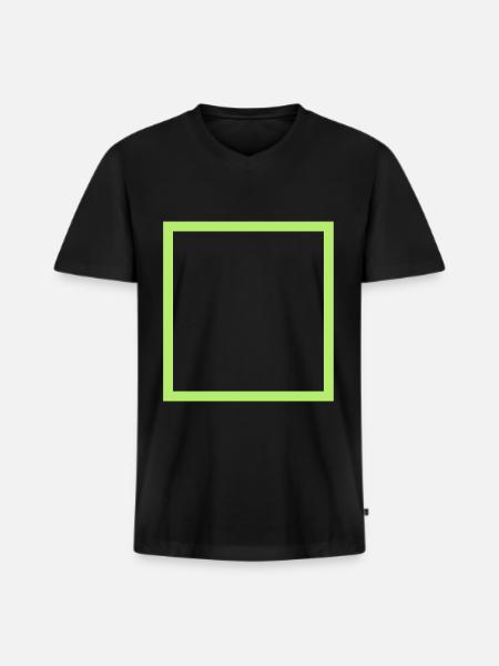 Square Square Pattern - Men's Premium Organic T-shirt with V-neck - black