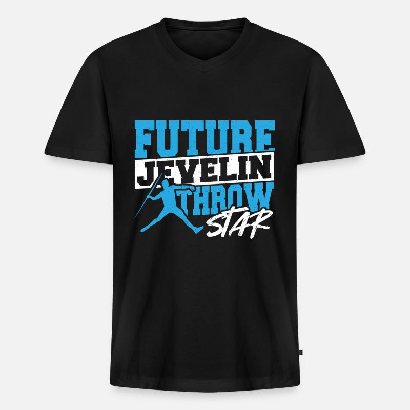 Speerwerfen Speerwerfen Geschenk - Männer Premium Bio T-Shirt mit V-Ausschnitt - Schwarz