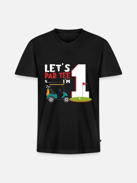 Geschenk für Minigolfspieler - Männer Premium Bio T-Shirt mit V-Ausschnitt - Schwarz