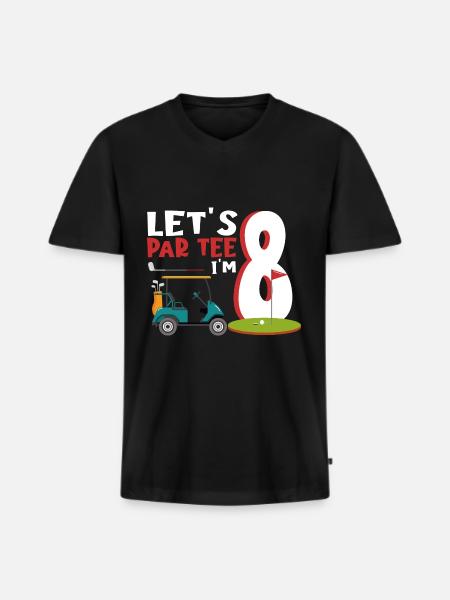 Geschenk für Minigolfspieler - Männer Premium Bio T-Shirt mit V-Ausschnitt - Schwarz