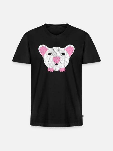 Animaux mignons - T-shirt encolure en V Premium bio Homme - noir