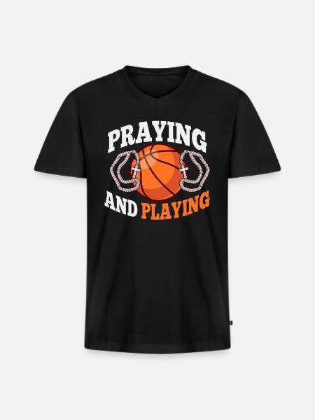 Religious - Men's Premium Organic T-shirt with V-neck - black