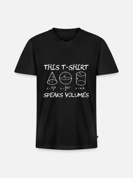 Math - Men's Premium Organic T-shirt with V-neck - black