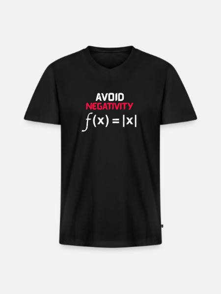 Math Math Mathematical Algebra Gift - Men's Premium Organic T-shirt with V-neck - black