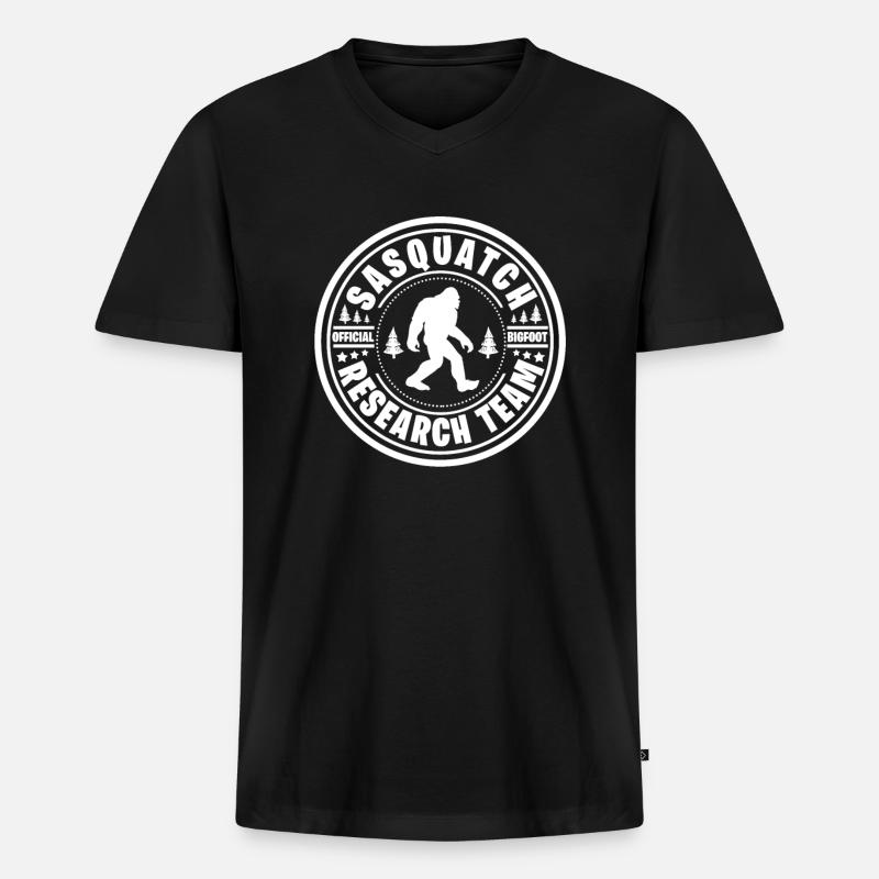 Bigfoot - Männer Premium Bio T-Shirt mit V-Ausschnitt - Schwarz