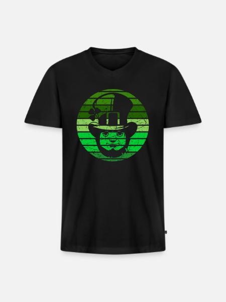 St Patrick's Day Shirt - Men's Premium Organic T-shirt with V-neck - black