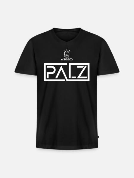 Palz - Männer Premium Bio T-Shirt mit V-Ausschnitt - Schwarz