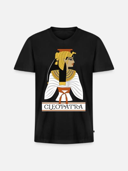 Cleopatra - Men's Premium Organic T-shirt with V-neck - black