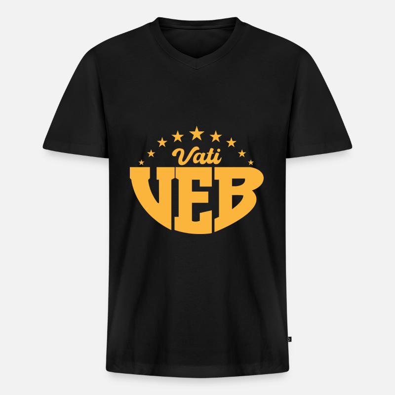 VEB Vati DDR Geschenk - Männer Premium Bio T-Shirt mit V-Ausschnitt - Schwarz
