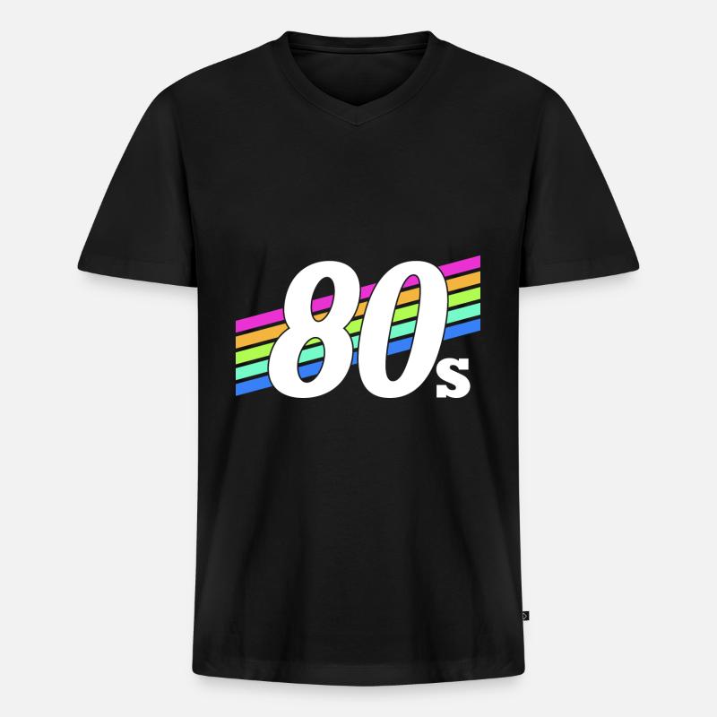 neon graphic - Männer Premium Bio T-Shirt mit V-Ausschnitt - Schwarz