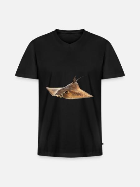 Stachelrochen - Männer Premium Bio T-Shirt mit V-Ausschnitt - Schwarz