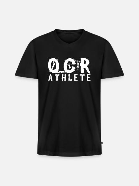 OCR Athlette Spartan Obstacle Course - Men's Premium Organic T-shirt with V-neck - black