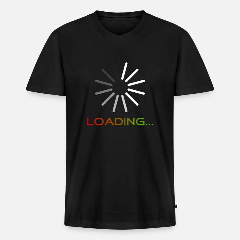Loading - Männer Premium Bio T-Shirt mit V-Ausschnitt - Schwarz